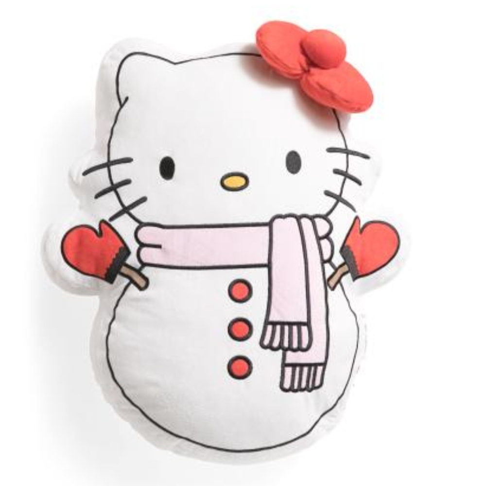 Sanrio Hello Kitty Snowman Christmas Plush Pillow, NWT